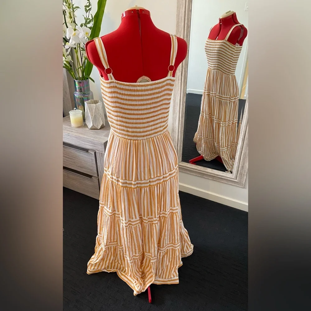 Size M (12) “Label of love” Terracotta and white striped maxi dress - Picture 7 of 11